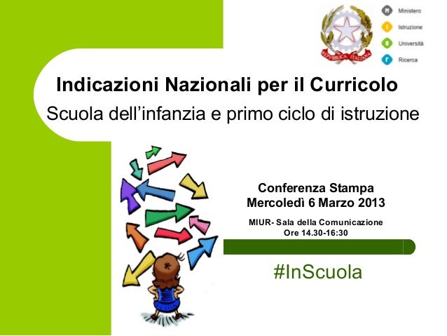 indicazioni nazionali per il curricolo 2012 indicazioni nazionali per il curricolo 2012